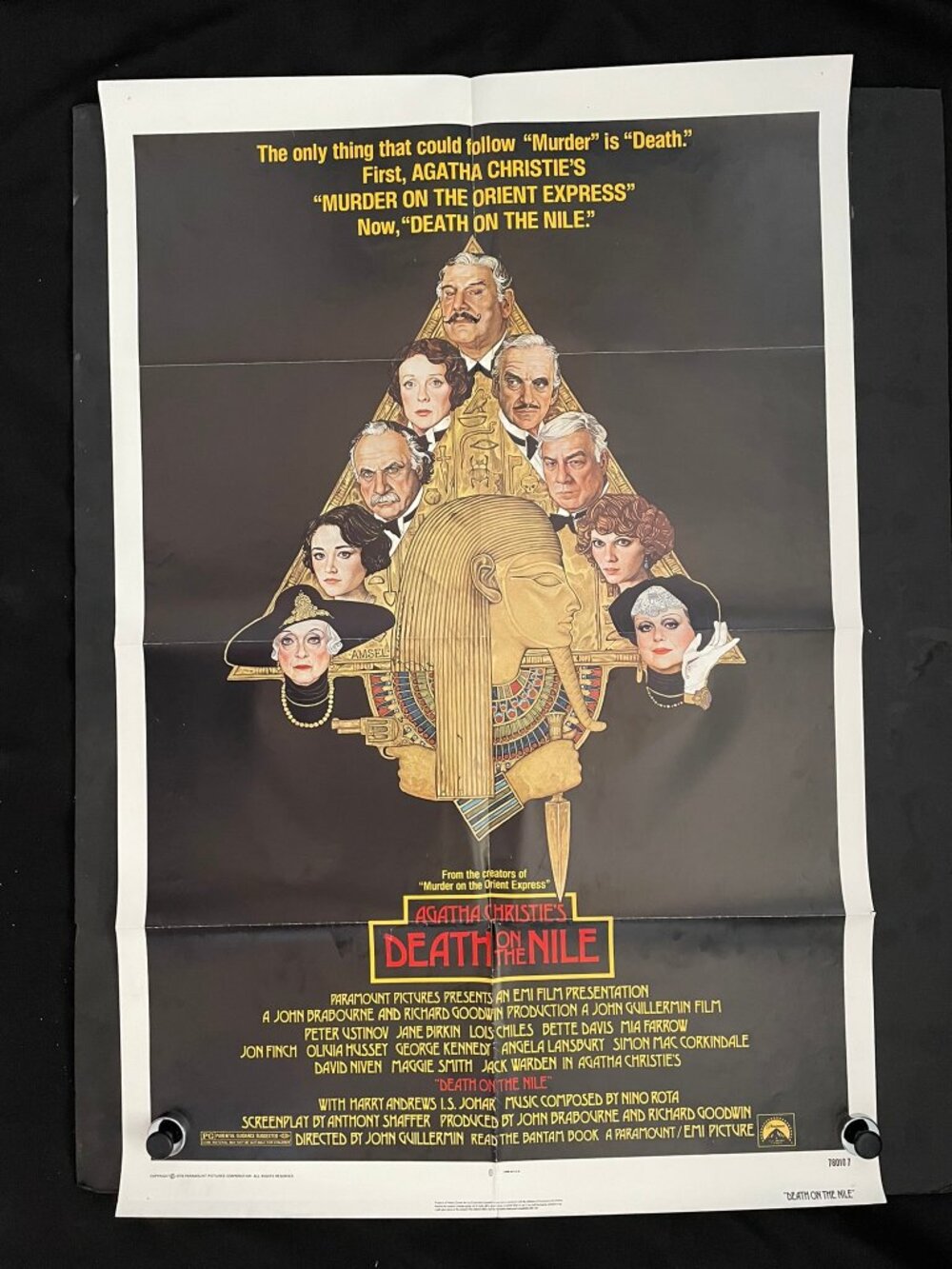 Original one-sheet movie poster from 1978 Agatha Christie's "Death on the Nile"